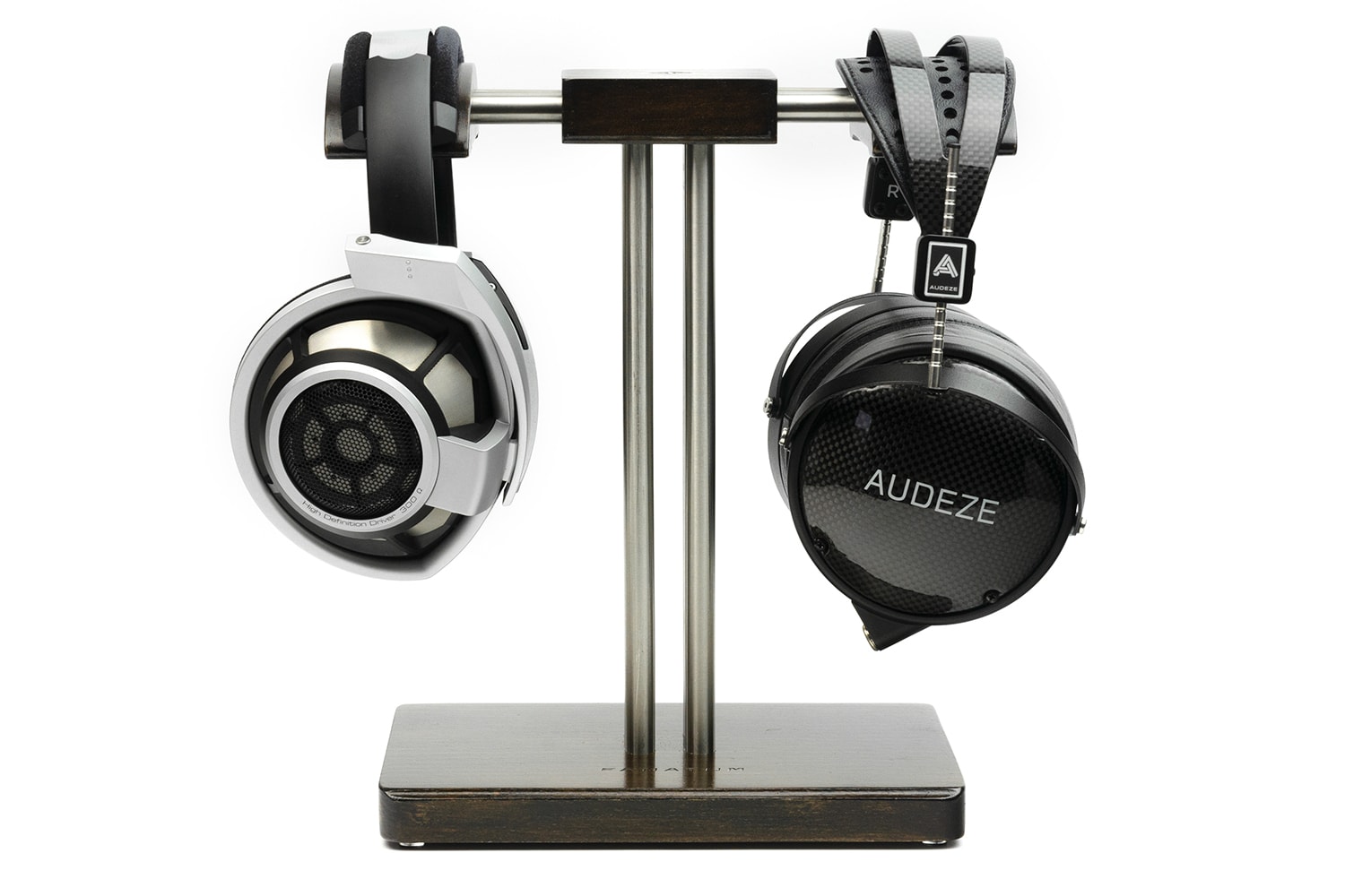 Drewniany stojak na słuchawki Fanatum Statera Duo (wenge)